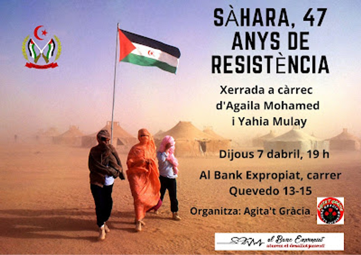 Xerrada/debat: Sàhara, 47 anys de resistència. Els joves sahrauís i acollida de nenes i nens sahrauís a l'estiu a Gràcia