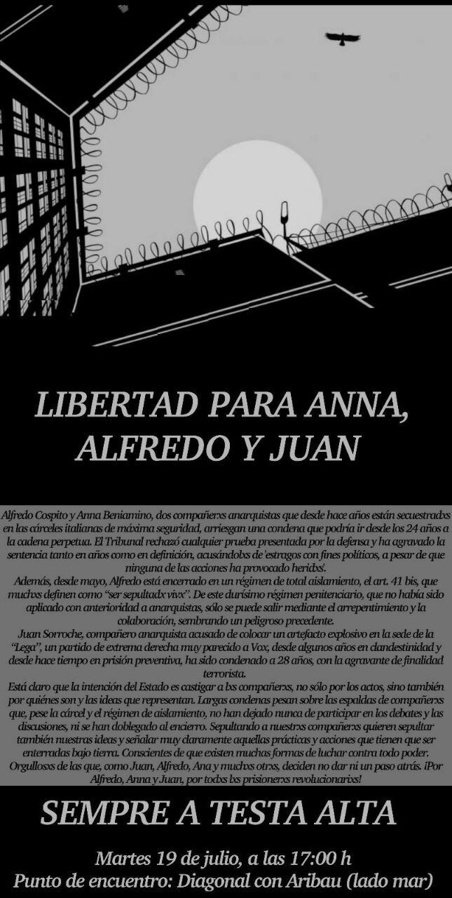 Libertad para Anna, Alfredo y Juan