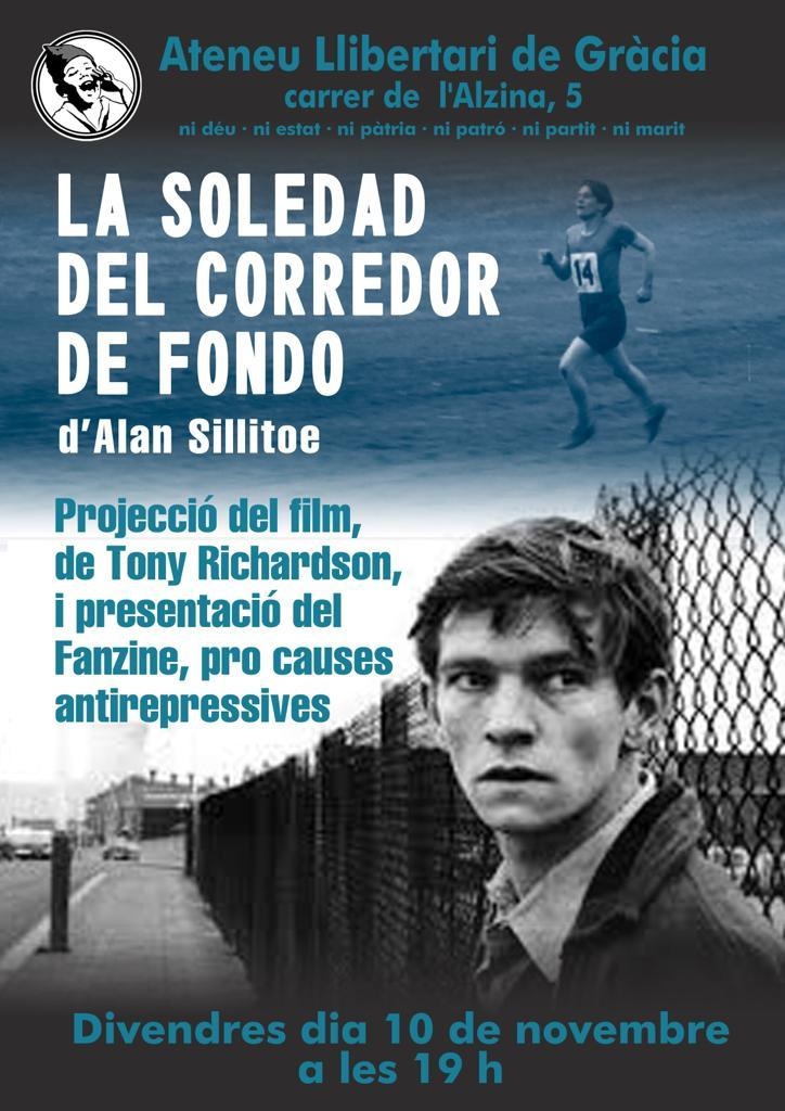Presentació del fanzine i cinema "LA SOLEDAD DEL CORREDOR DE FONDO"
