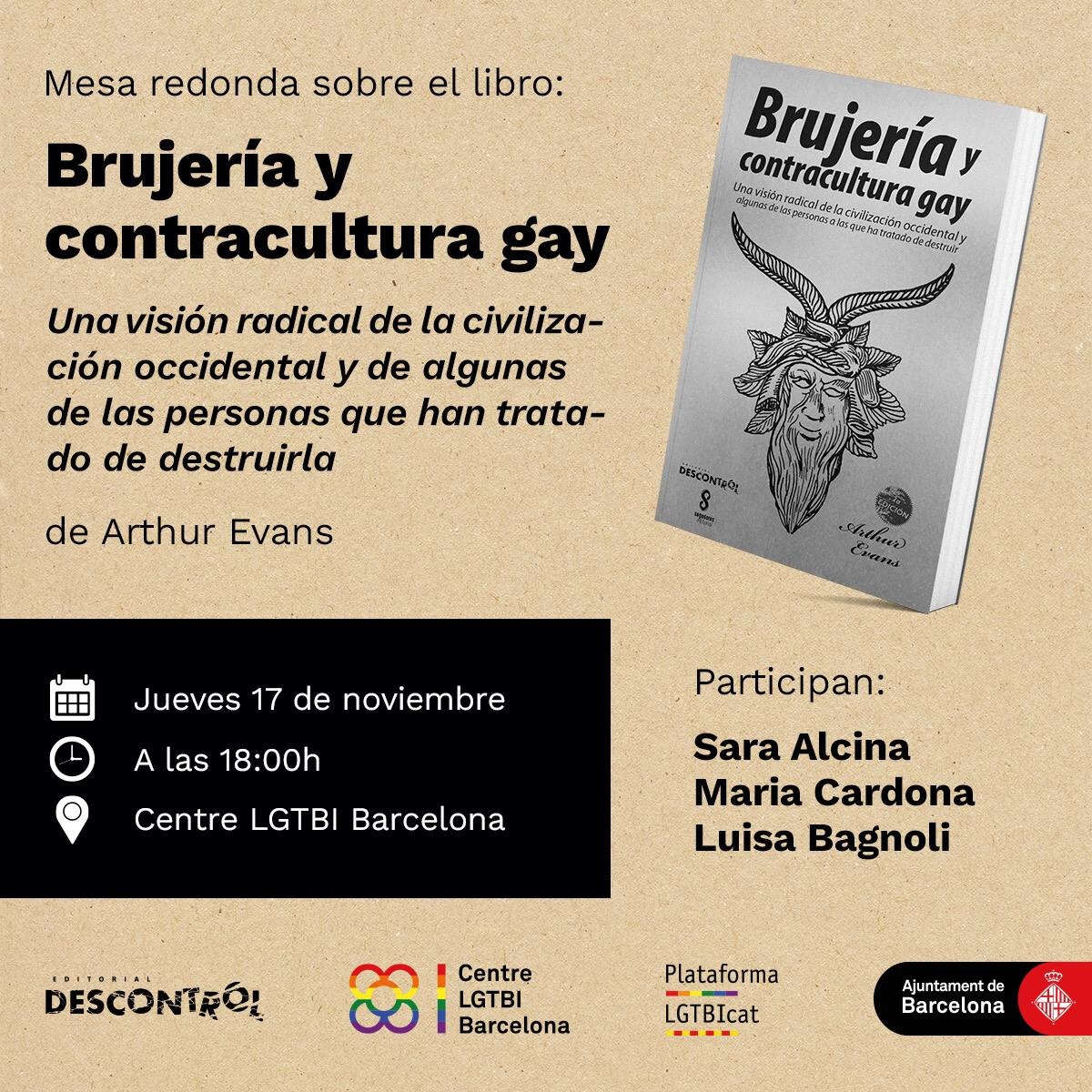 Conversa al voltant del llibre Brujería y contracultura gay, d'Arthur Evans