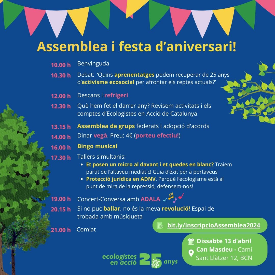 Assemblea i festa d'aniversari ecologistes en acció