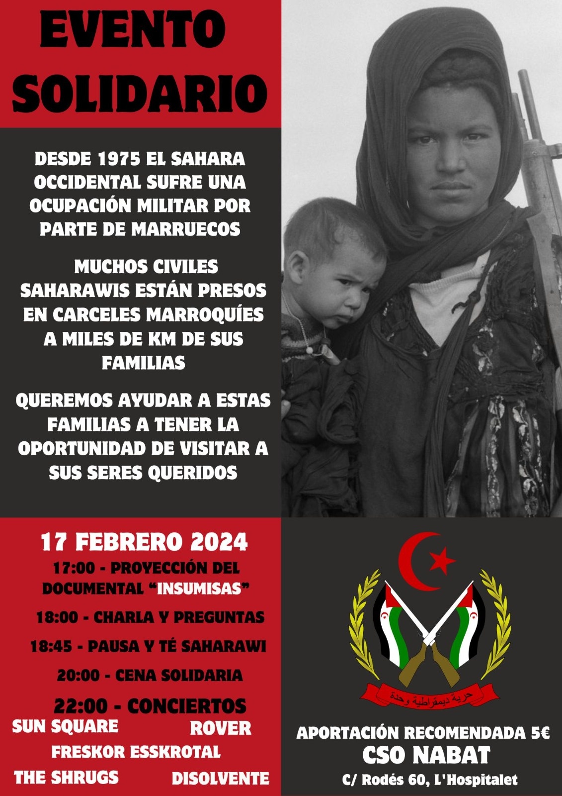 🇪🇭 Acte solidari amb el Poble Saharaui 🇪🇭