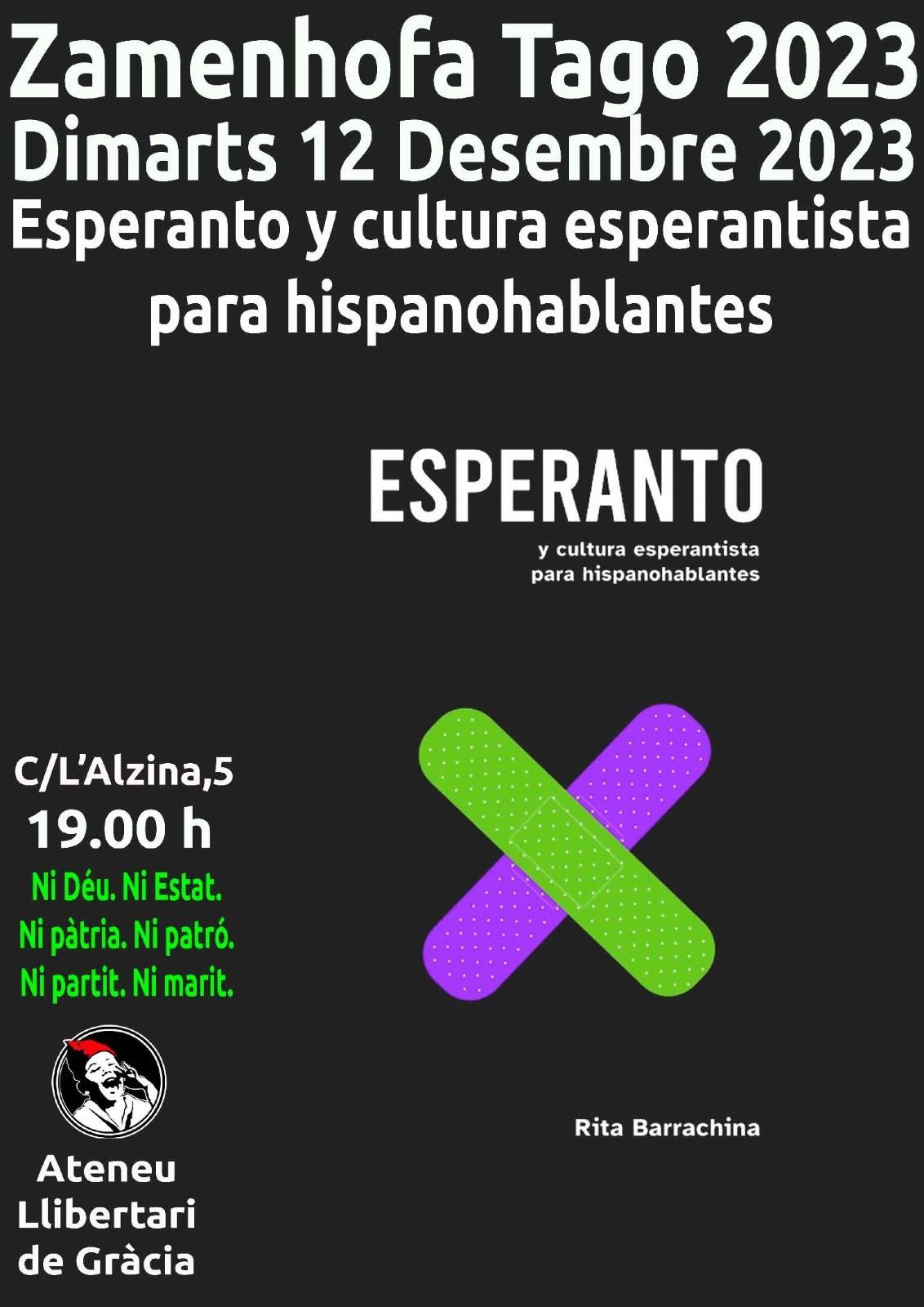Presentació del llibre ESPERANTO Y CULTURA ESPERANTISTA PARA HISPANOHABLANTES de Rita Barrachina