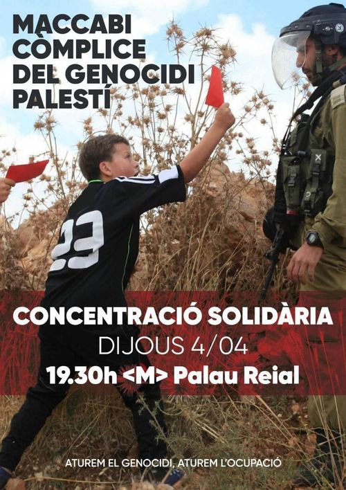 Concentració: MACCABI Cómplice del genocidi palestí