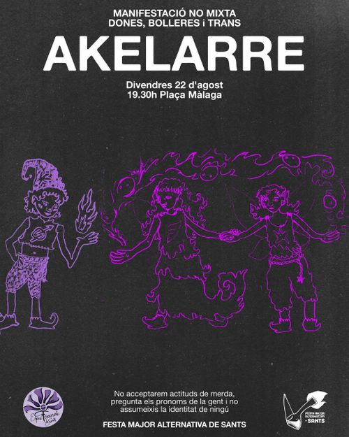 Cartell FMAS - Manifestació no mixta Dones, Bolleres i Trans