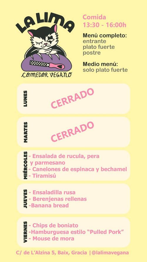 LA LIMA, comedor vegano