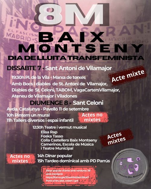 8M Baix Montseny - Dia de lluita transfeminista