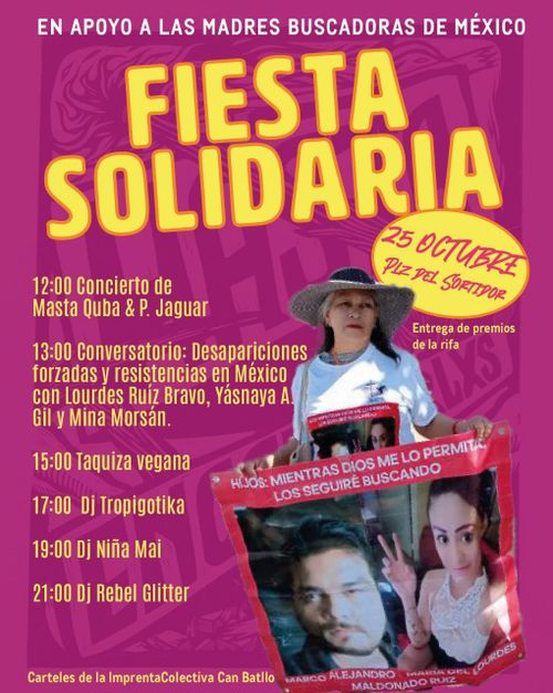 Fiesta en apoyo a la lucha de las madres buscadoras