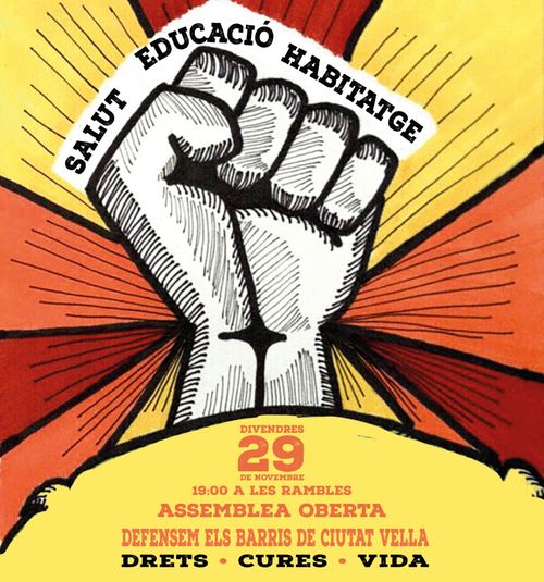 29N Assemblea oberta a les Rambles: SALUT – EDUCACIÓ – HABITATGE