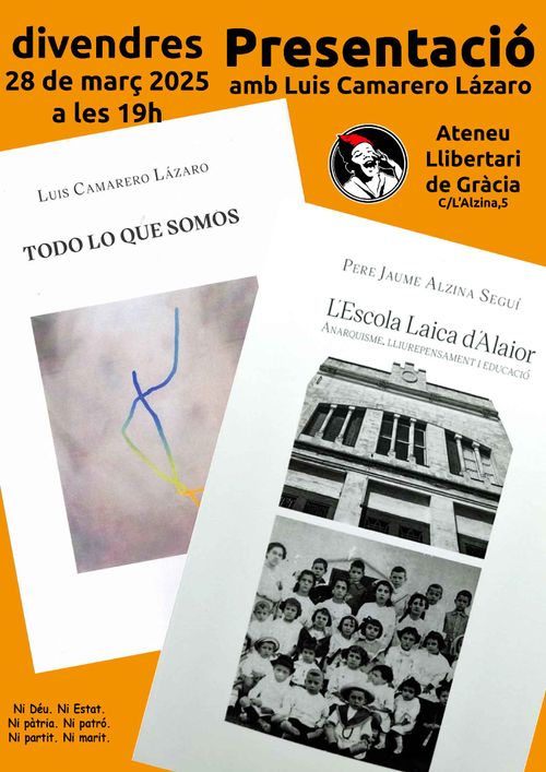 Presentació dels llibres "L'ESCOLA LAICA D'ALAIOR" i "TODO LO QUE SOMOS"