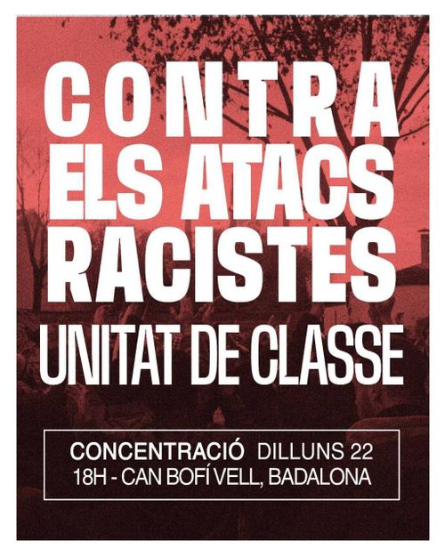 ‼️ RESPOSTA B9: CONCENTRACIÓ D'URGÈNCIA CONTRA EL RACISME!