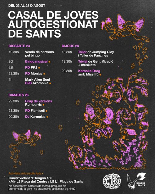 Cartell FMAS - Casal de Joves Autogestionat de Sants