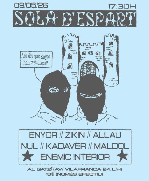 Concert punk: Enyor, Zikin, Allau, Nul, Kadaver, Maldol, Enemic Interior