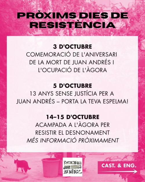Pròxims dies de resistència a l'àgora