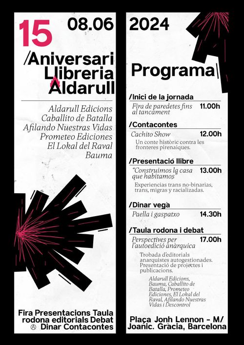 💥📚 15 ANIVERSARI LLIBRERIA ALDARRULL 📚💥