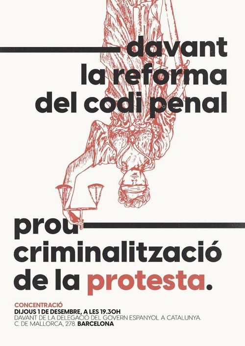 davant la reforma del codi penal
prou criminalització de la protesta.