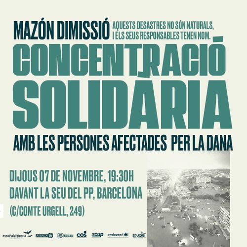 Concentració solidària Mazón dimissió