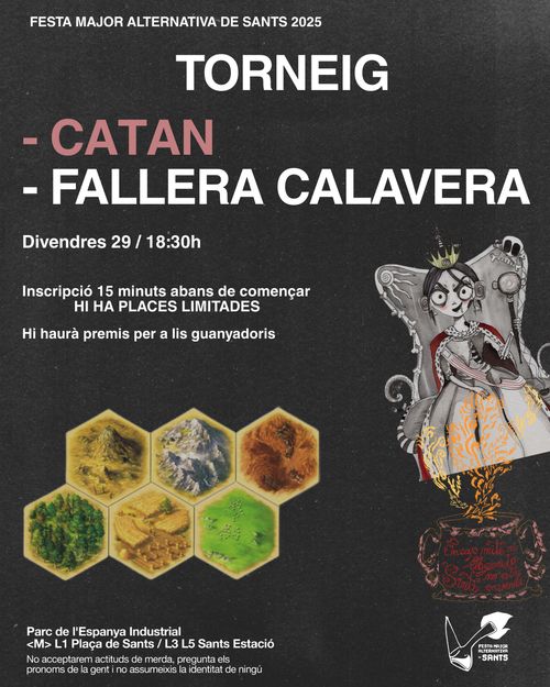 Cartell Torneig Catan i Fallera Calavera