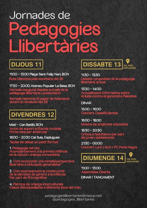 Jornades Llibertàries: Taules de debat