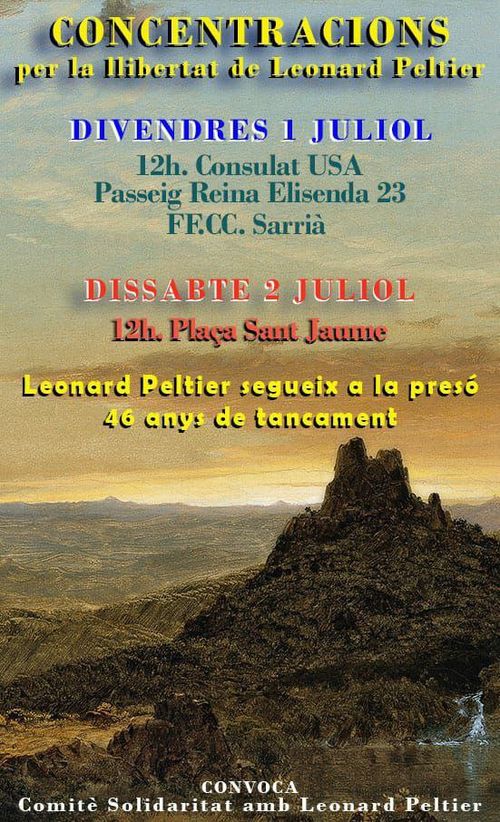 Concentració per la llibertat de Leonard Peltier