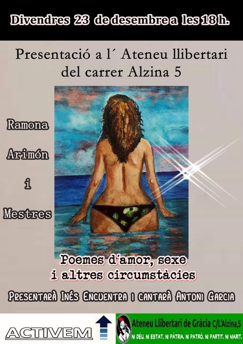 Presentació del llibre: "Poemes d'amor. sexe i altres circumstàncies" de Ramona Arimón