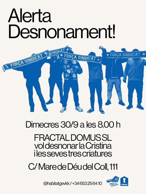🔉 #AlertaDesnonament 