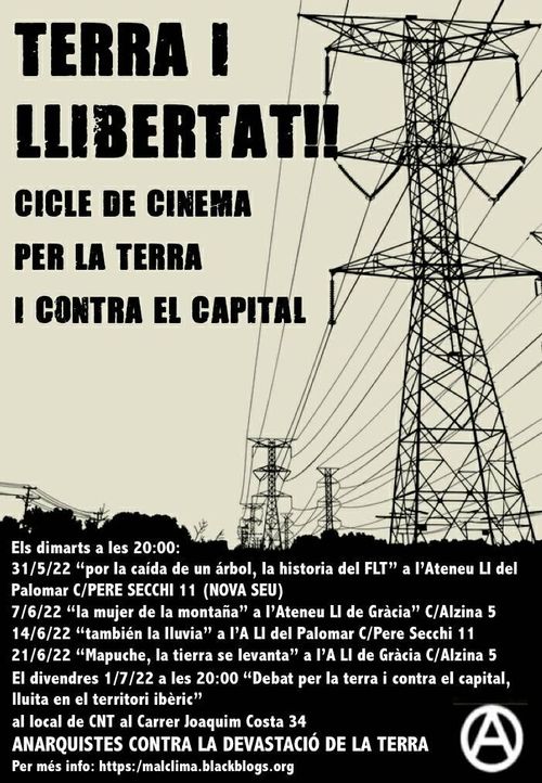 Cinema "Por la caida de un árbol, la historia del FLT" Cicle de Cinema per la terra i contra el capital