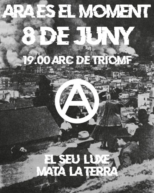 Ara és el moment. Manifestació 1 de juny 19:00 Arc de Triomf