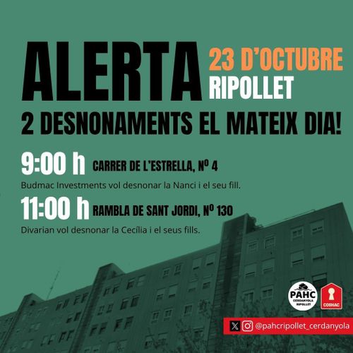 ⚠️ALERTA DESNONAMENTS⚠️