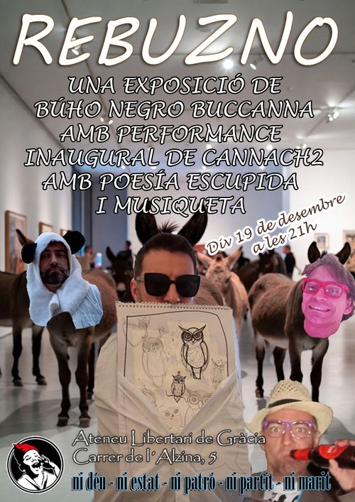 inauguració exposició REBUZNO de Búho Negro Buccanna