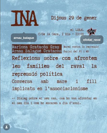 Xerrada sobre com enfronten les famílies del raval la repressió