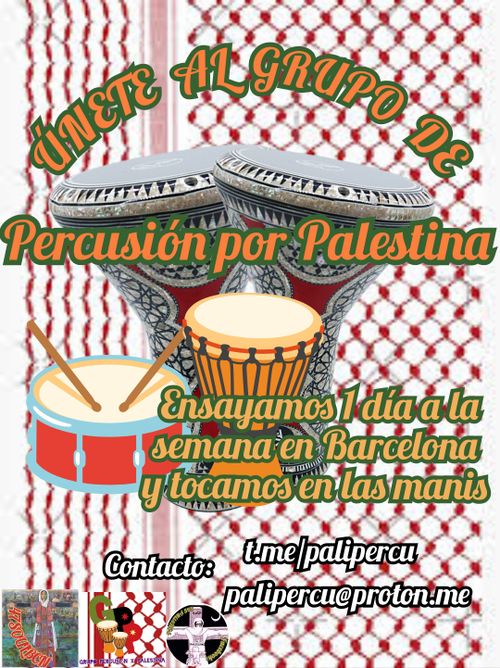 Grupo de percusión por Palestina