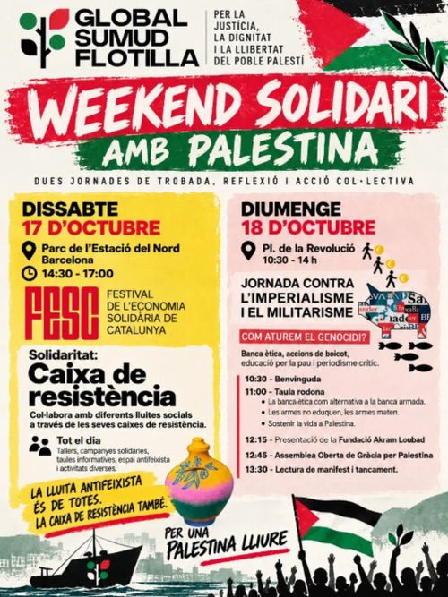 CAP DE SETMANA SOLIDARI AMB PALESTINA
