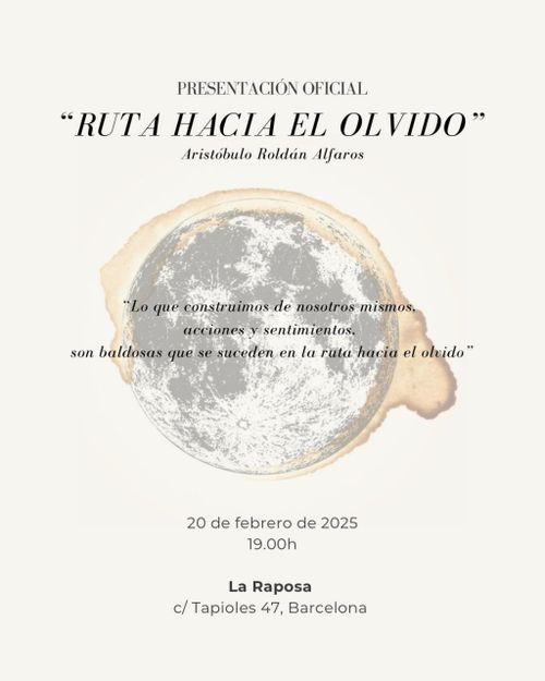 📚- Presentación del libro "Ruta hacia el olvido" de Aristóbulo Roldán Alfaros.