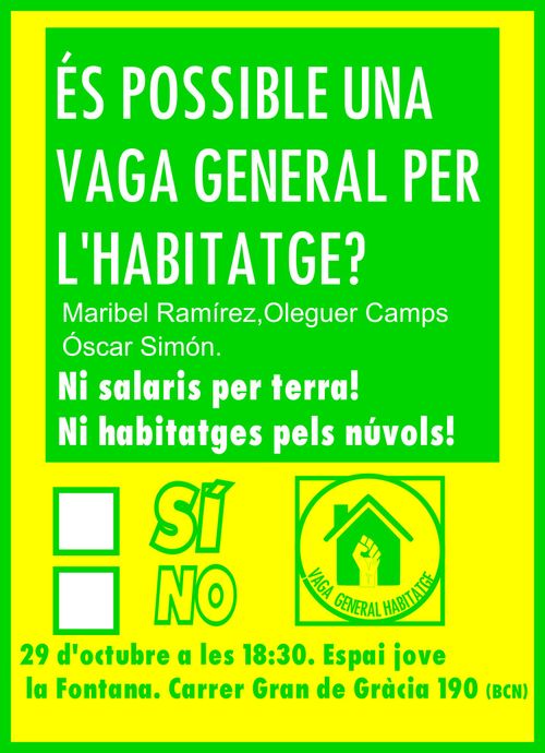 És possible una vaga general per l'habitatge i el cost de la vida?