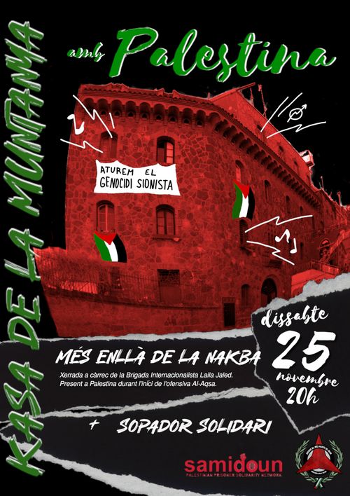 KM amb Palestina: Xerrada "Més enllà de la Nakba" + sopar