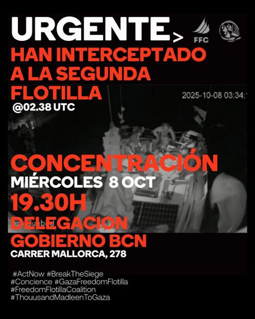 CONCENTRACIÓ PER LA INTERCEPTACIÓ DE LA SEGONA FLOTILLA