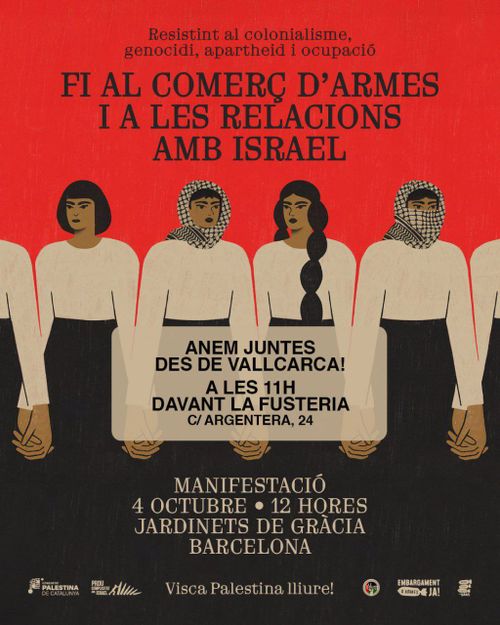 Columna Vallcarca per la manifestació per Palestina