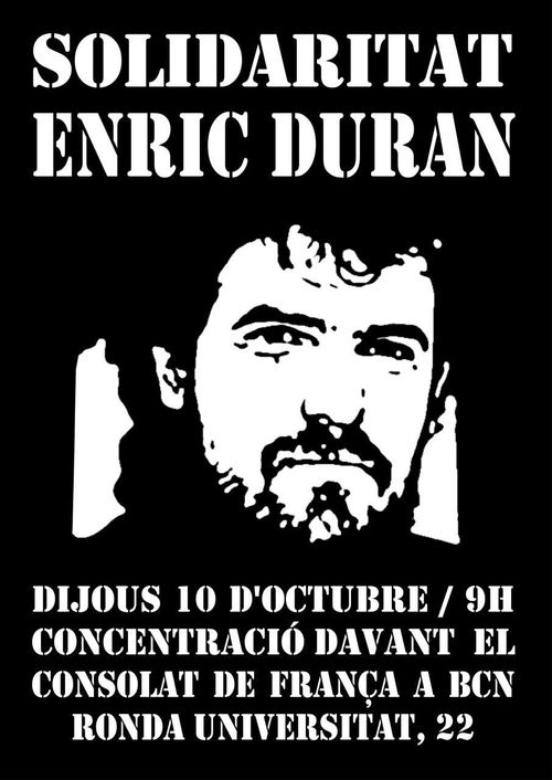 Concentració de suport a Enric Duran