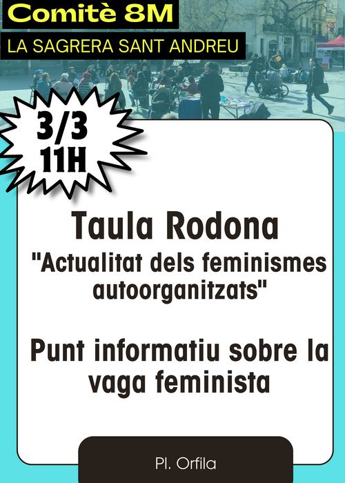 Taula Rodona: Actualitat dels feminismes autoorganitzats