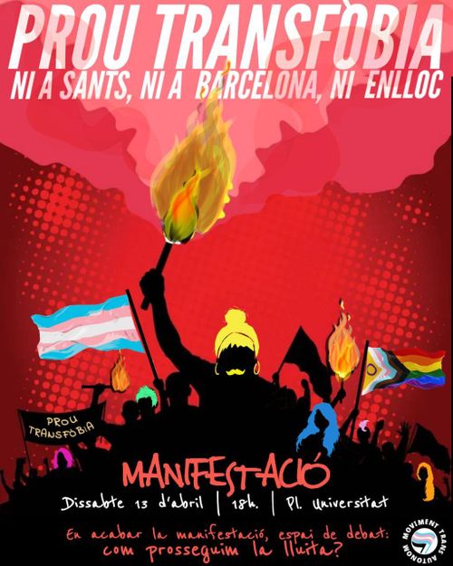 Manifestació en resposta als atacs trànsfobs d'aquestes setmanes