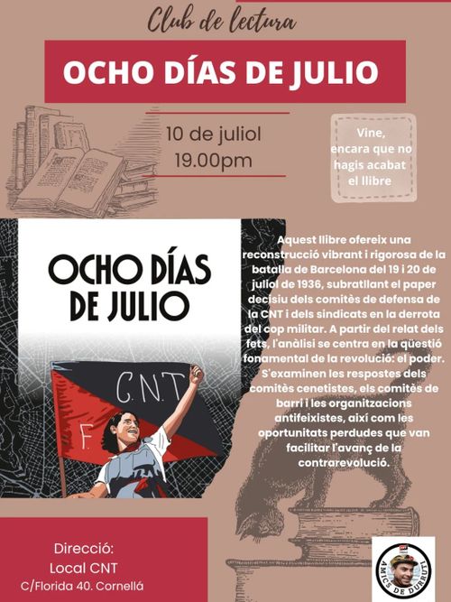 Club de lectura de 'Ocho días de julio'