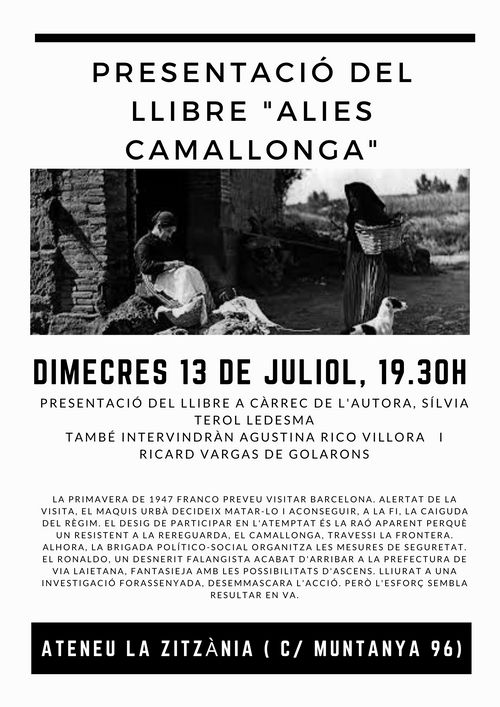 Presentació del llibre "Àlies Camallonga"