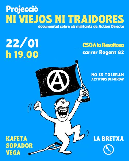 Projecció documental "Ni viejos ni traidores" + sopador vegà