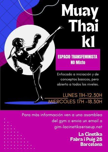 Muay Thai / k1 Espai Transfeminista NO MIXTE