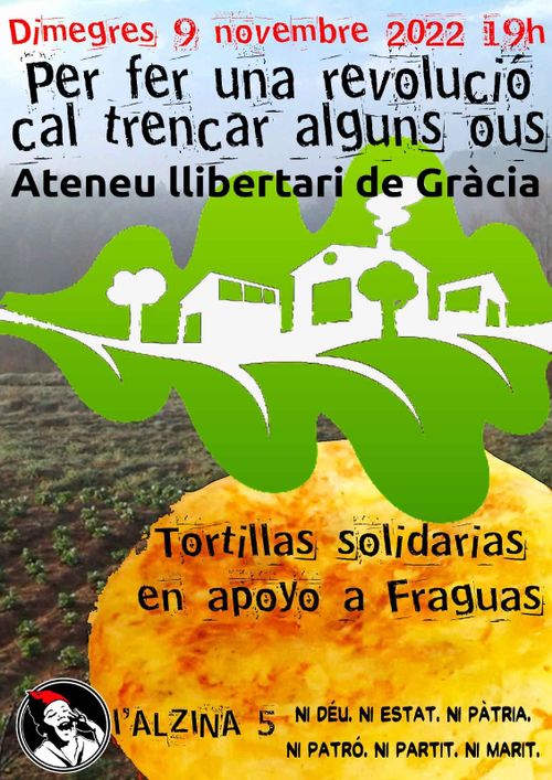 Tortillas Libertarias en apoyo a Fraguas