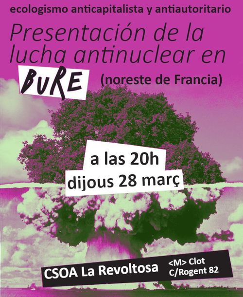 Presentación de la lucha antinuclear en Bure (noreste de Francia)