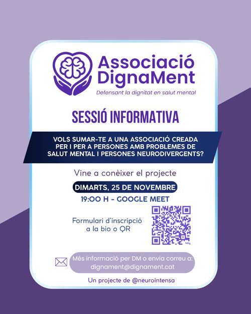 Sessió Informativa de l'Associació DignaMent - Per la dignitat en salut mental