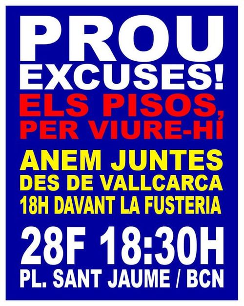 Columna Vallcarca per la manifestació d'habitatge