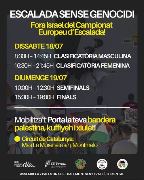 Fora l’estat genocida del Campionat d’Escalada 